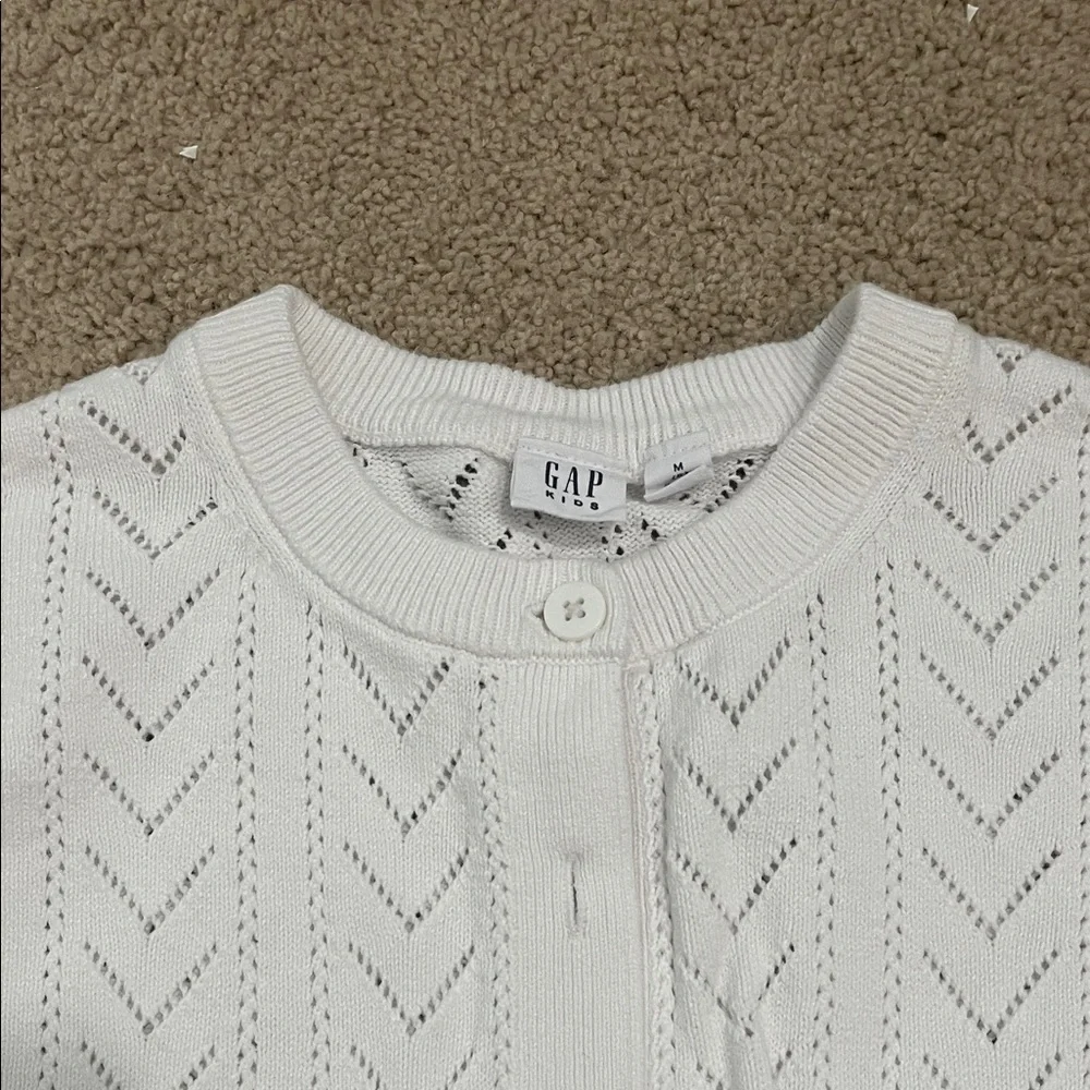 GAP Girls White Chevron Cardigan - Picture 3 of 4